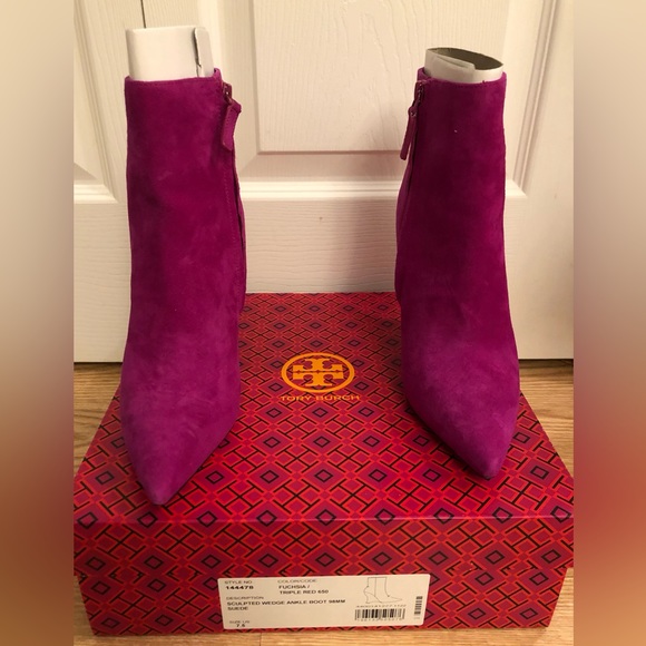 TORY BURCH SCULPTED WEDGE ANKLE BOOT - Picture 3 of 9